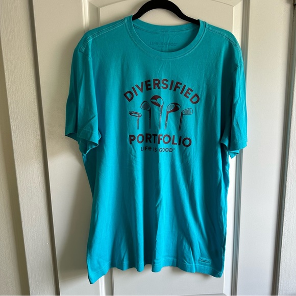 Life is Good Golf Diversified Portfolio T-Shirt - Picture 1 of 6